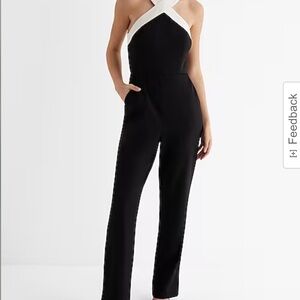 Tipped Halter Neck Jumpsuit
